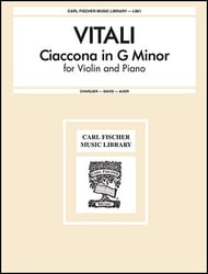 CHACONNE IN G MINOR VIOLIN SOLO EPRINT cover